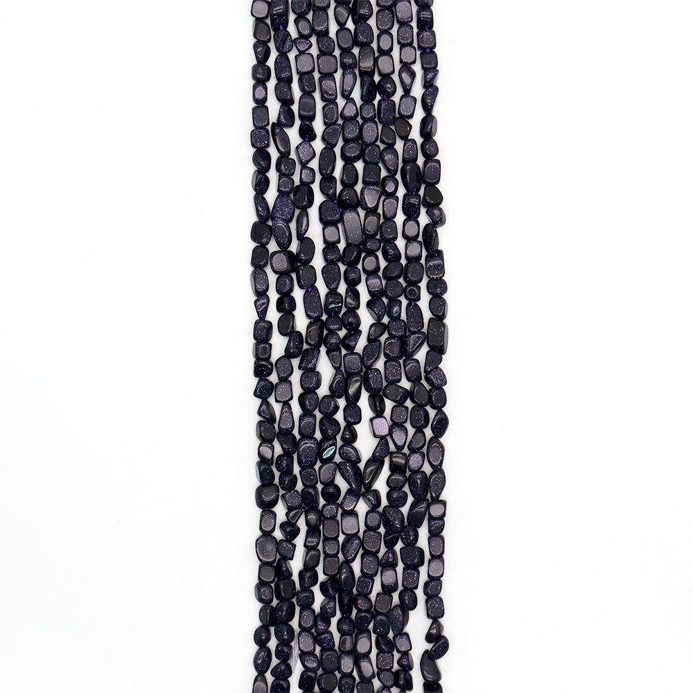 Фото товара авантюрин синтетический синий галтовка 6*8мм