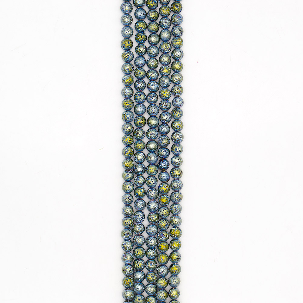 Фото товара лава с покрытием голубое золото 8 мм