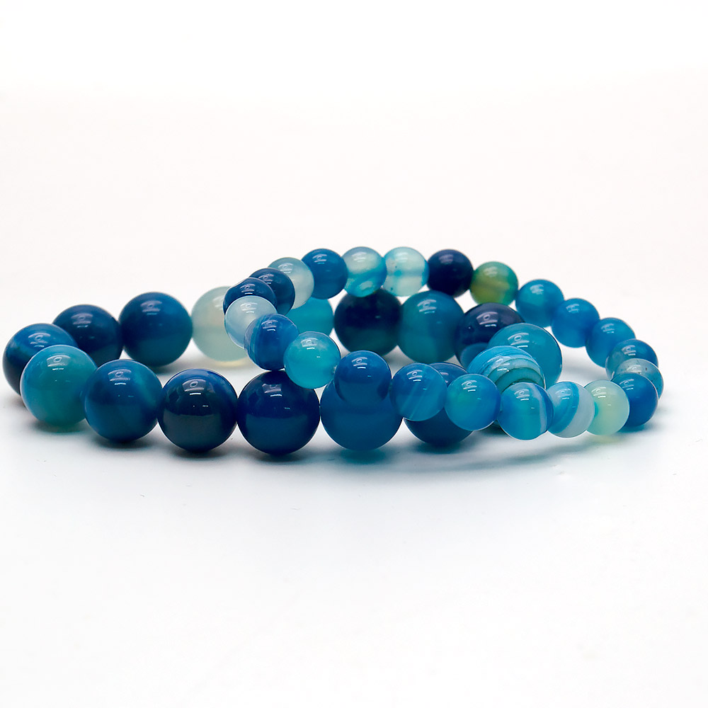 Фото товара браслет из агата синего шар