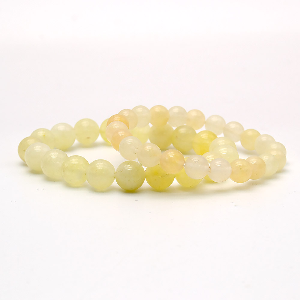 Фото товара браслет из кварца цвет бледно-желтый шар