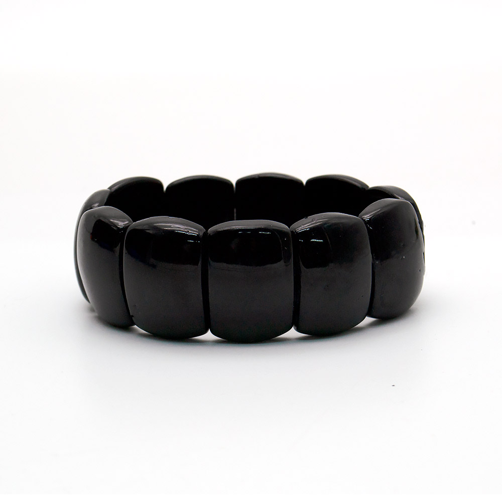 Фото товара браслет из агата имитации черного прямоугольник 25*17 мм