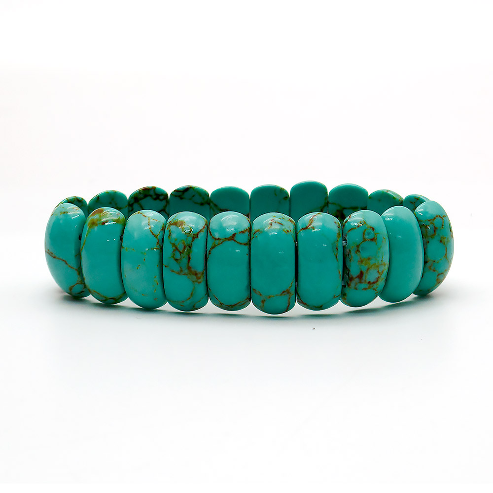 Фото товара браслет из говлита тонированного цвет мята сегмент овальный 22*10 мм