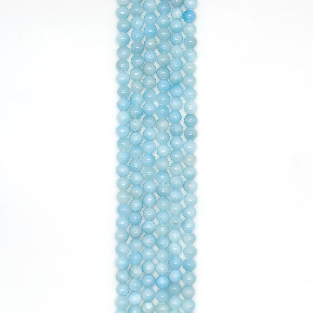 Кальцит тонированный голубой микс 8 мм