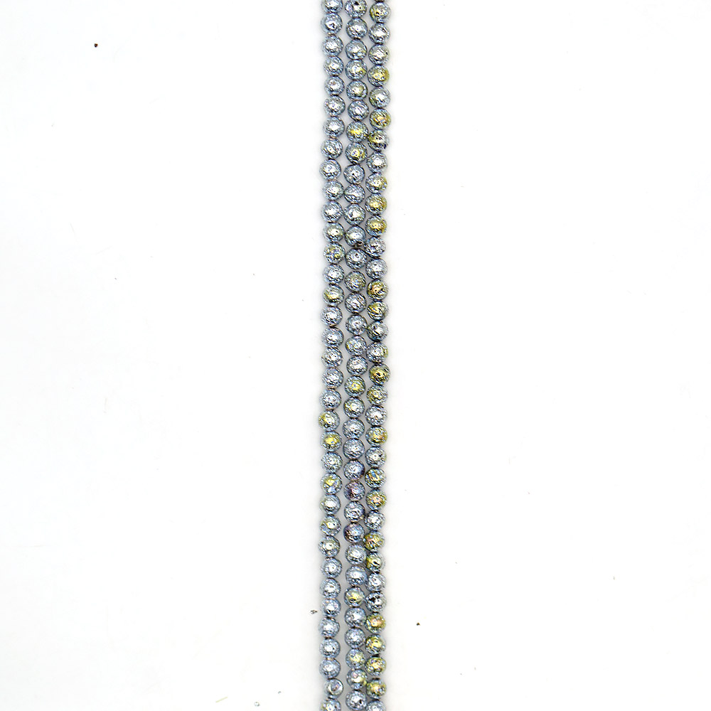 Лава с покрытием серебро с золотом 6 мм