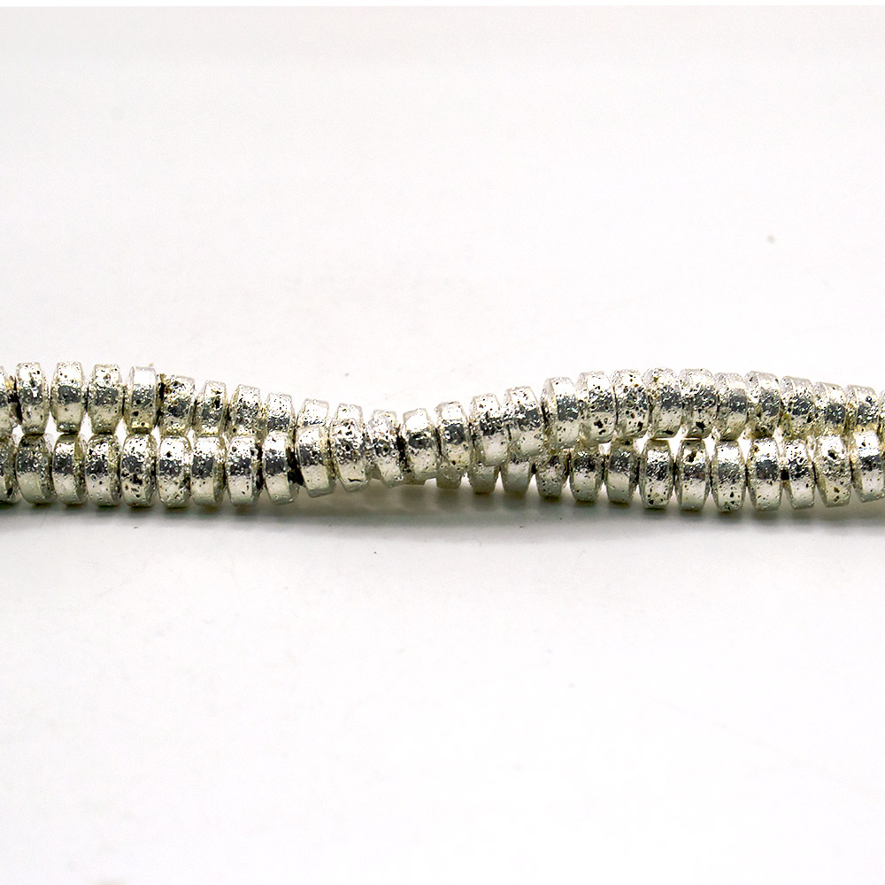 Фото товара лава с покрытием серебро шайба выпуклая 7*2 мм