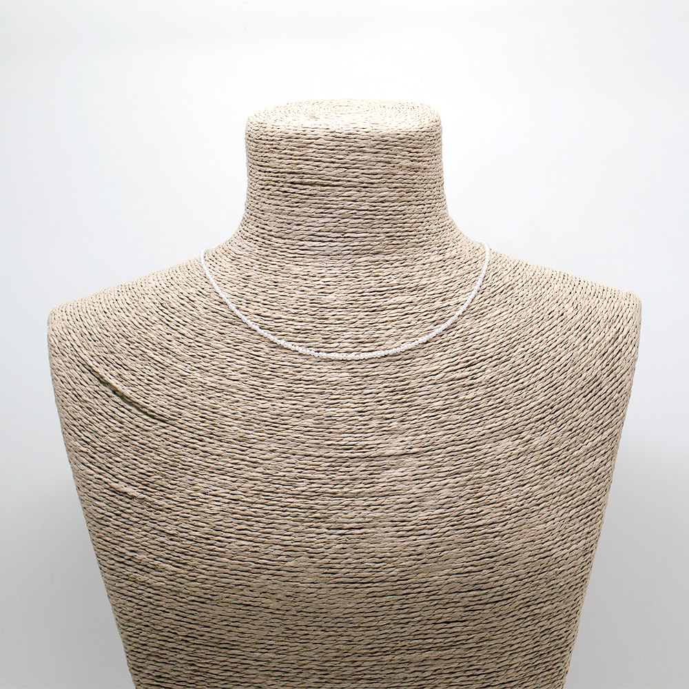 Фото товара бусы-чокер из циркона цвет горный хрусталь 2мм грань