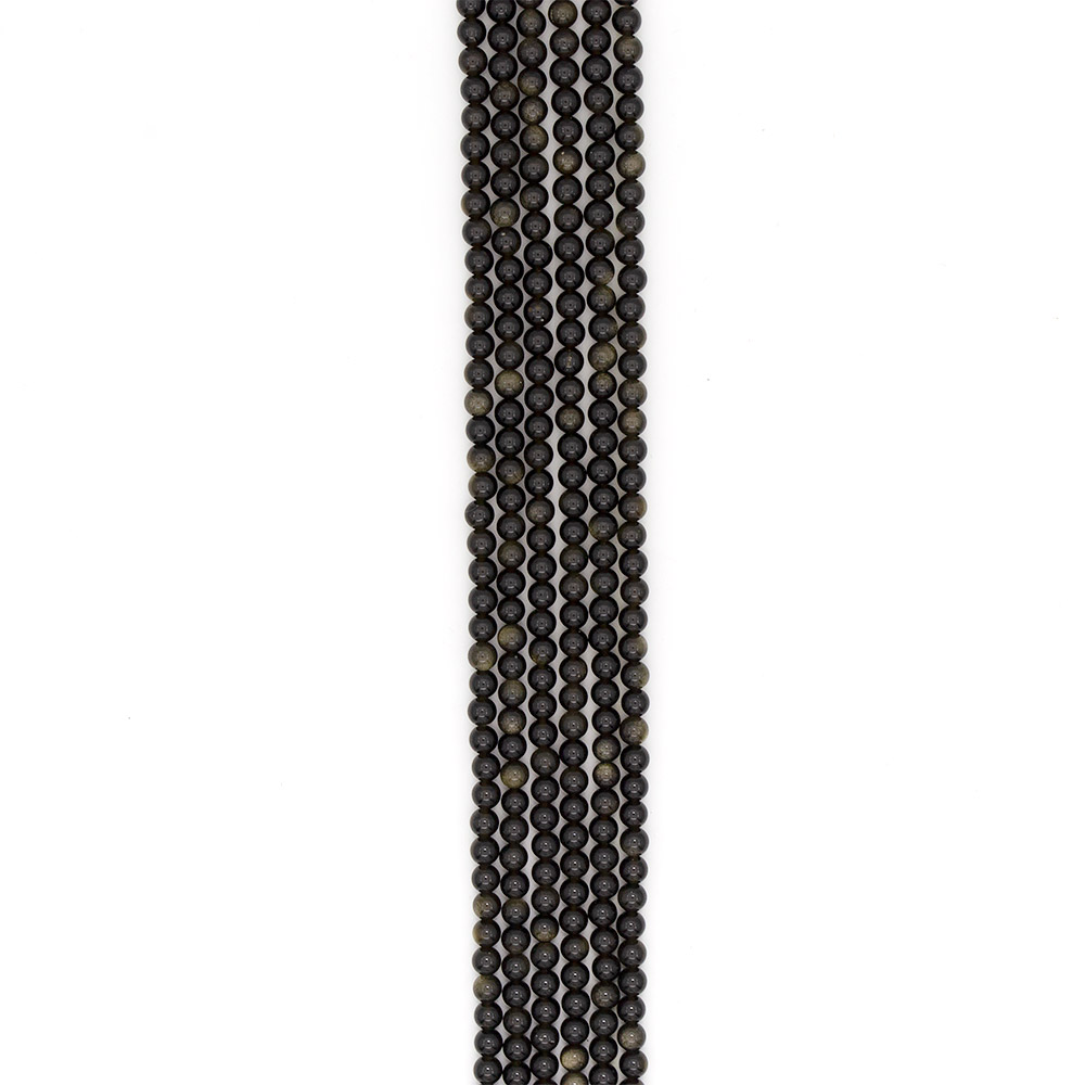 Фото товара обсидиан золотистый 6 мм