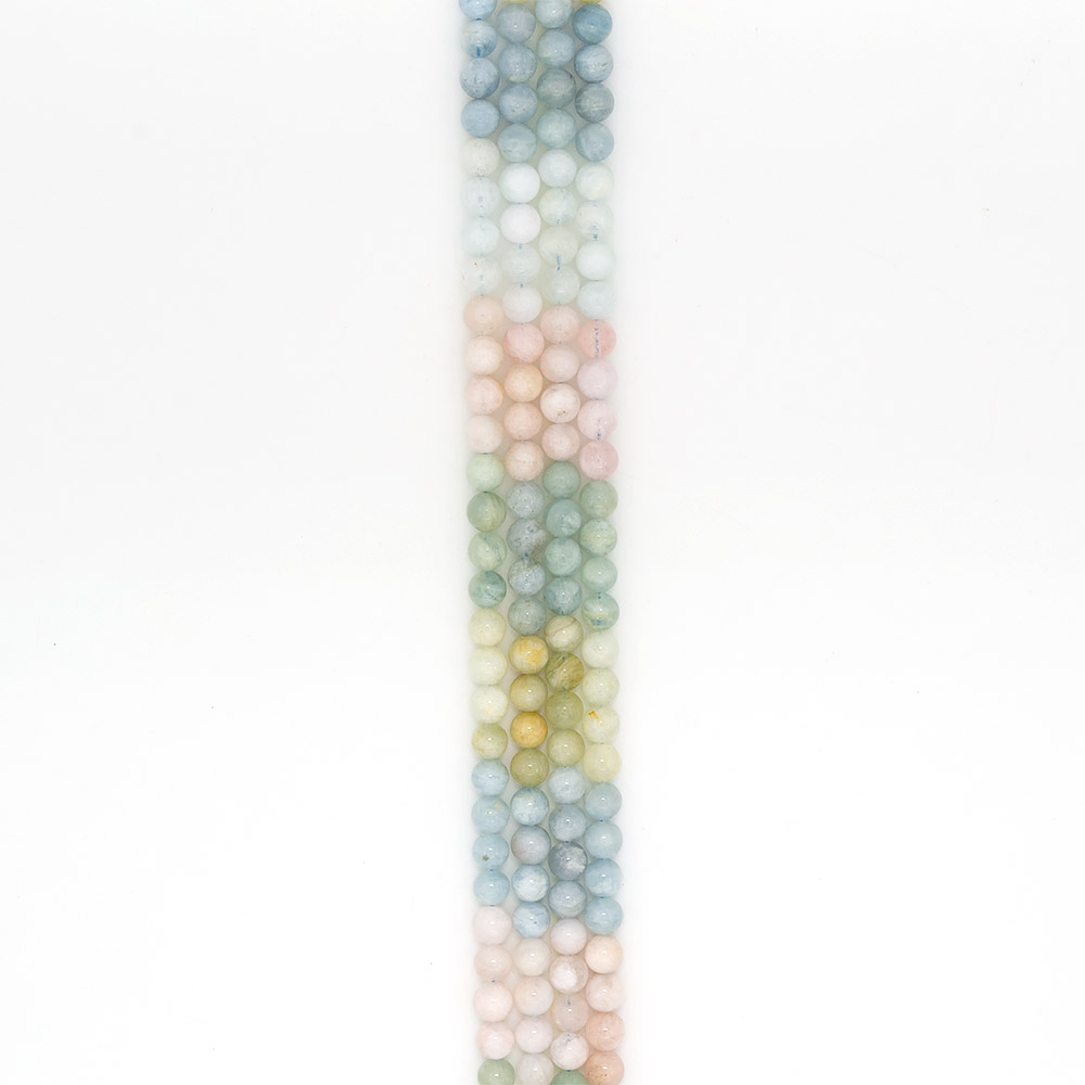 Фото товара аквамарин, розовый кварц, берилл шар 8 мм