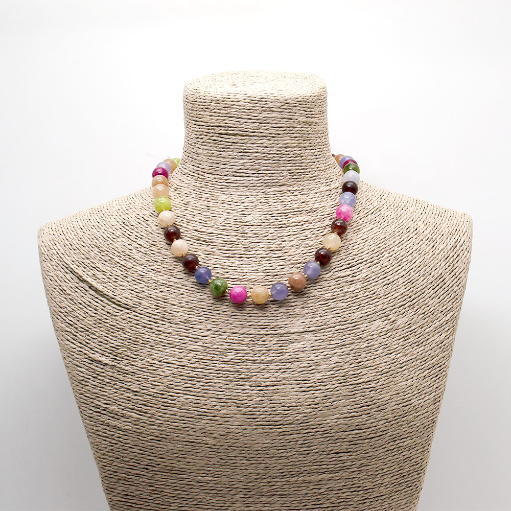 Фото товара бусы из кварца цвет турмалин шар