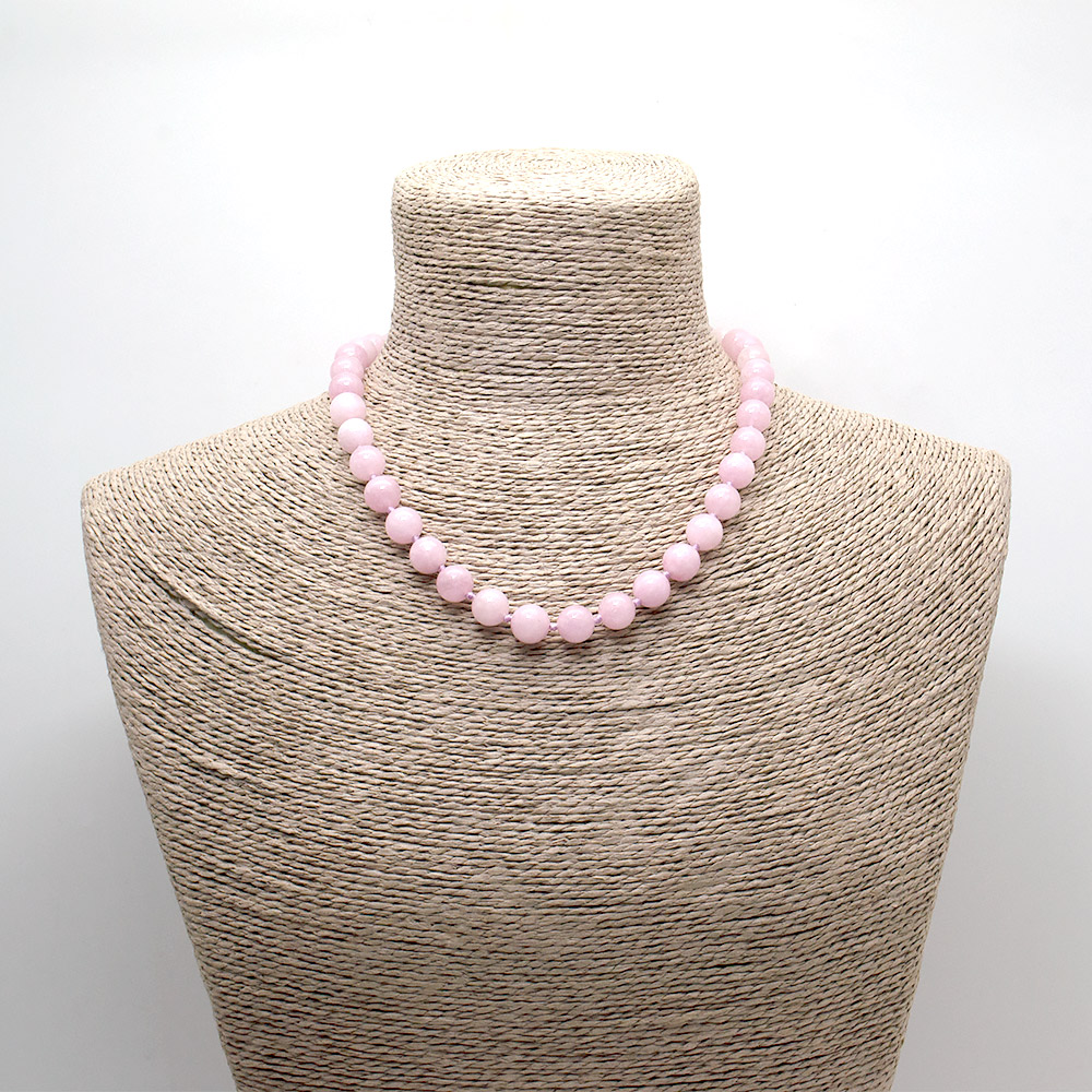 Фото товара бусы из кварца цвет кунцит шар