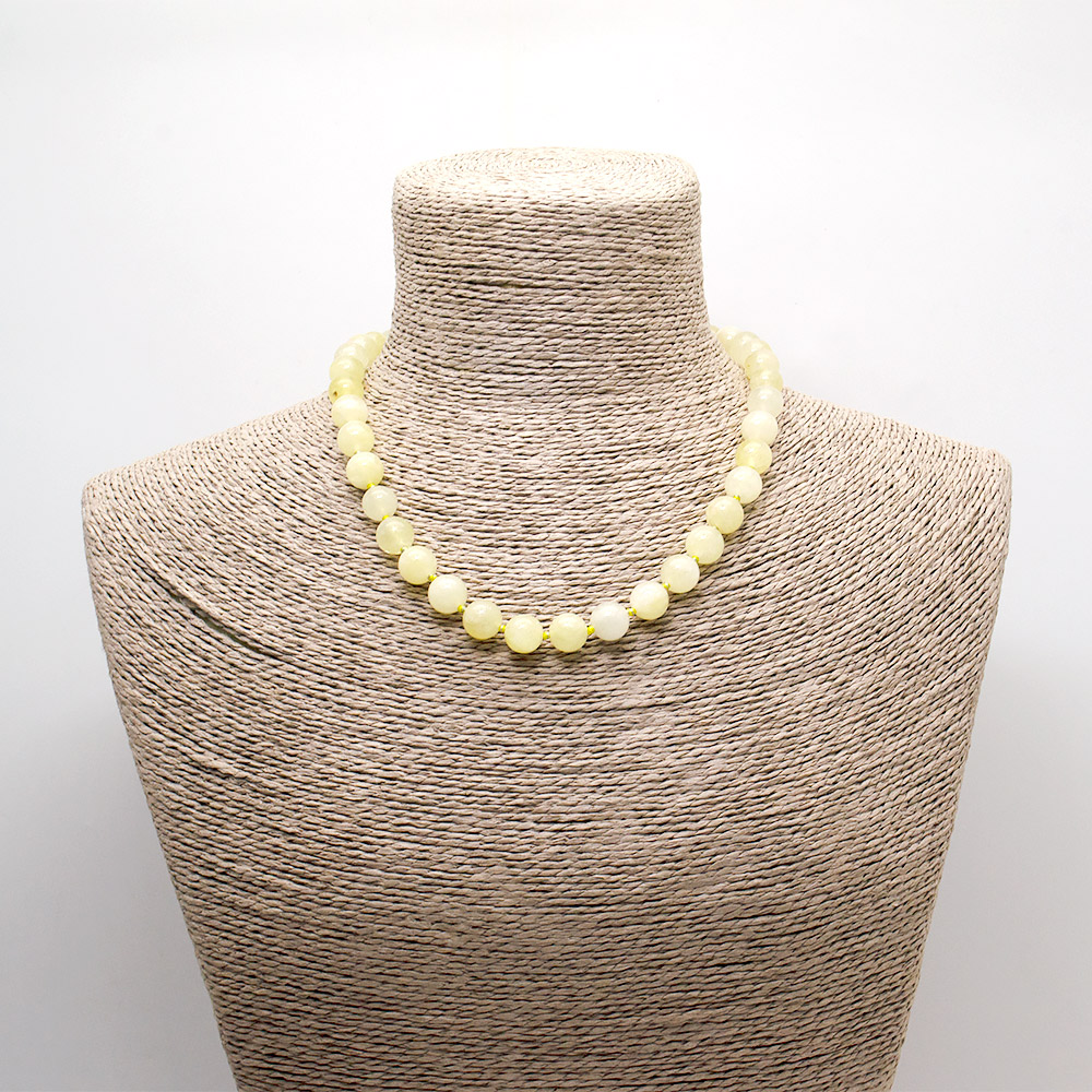 Фото товара бусы из кварца цвет цитрин шар