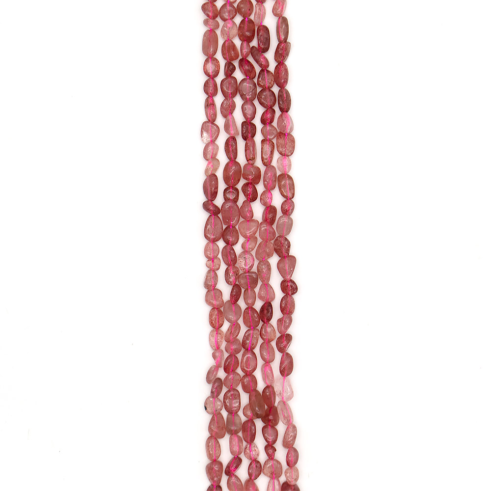 Земляничный кварц яркий галтовка 10*8 мм