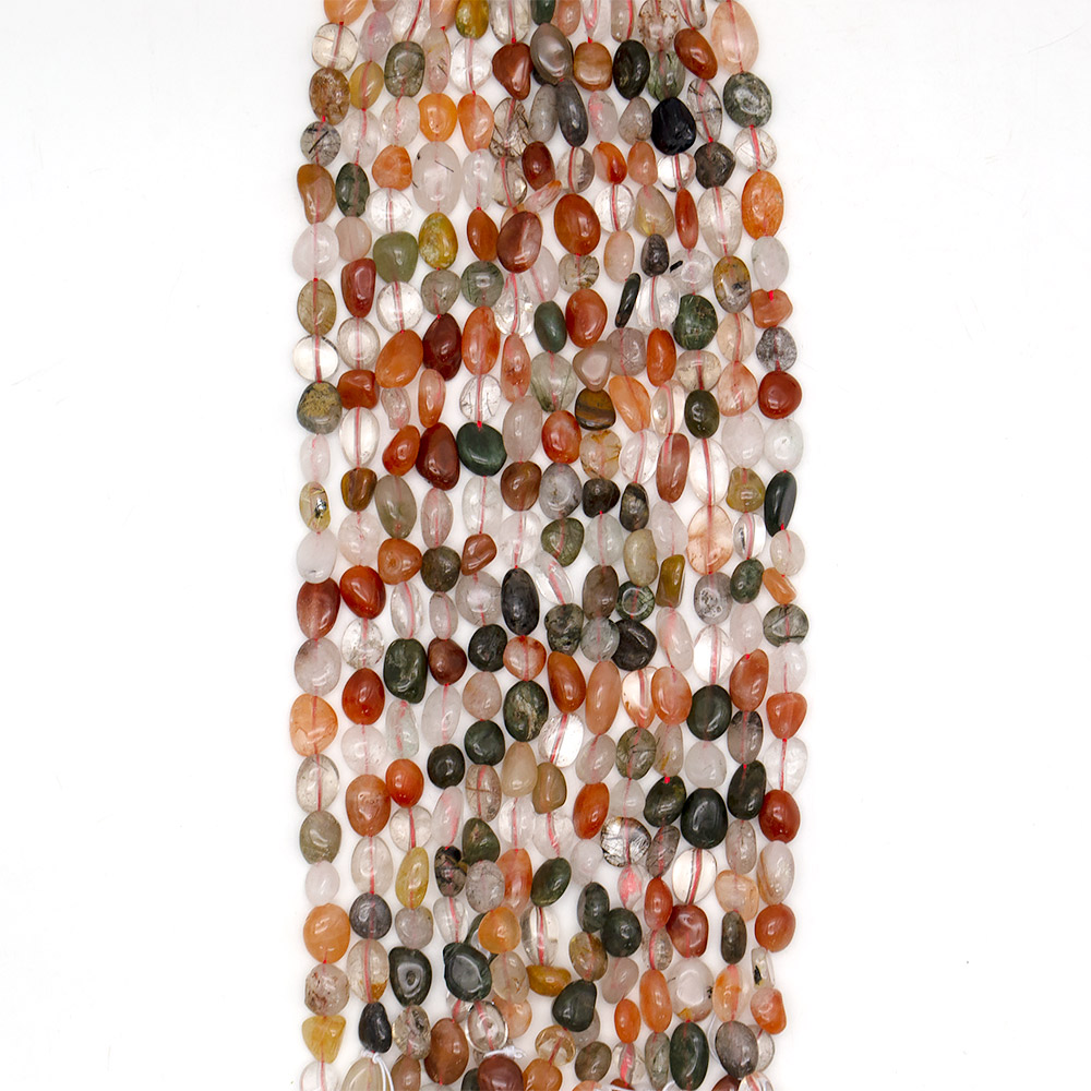 Фото товара кварц рутиловый микс галтовка 10*8 мм