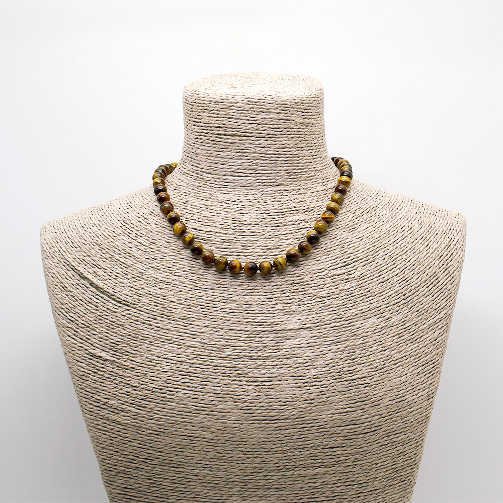 Фото товара бусы из тигрового глаза шар 8 мм ab+