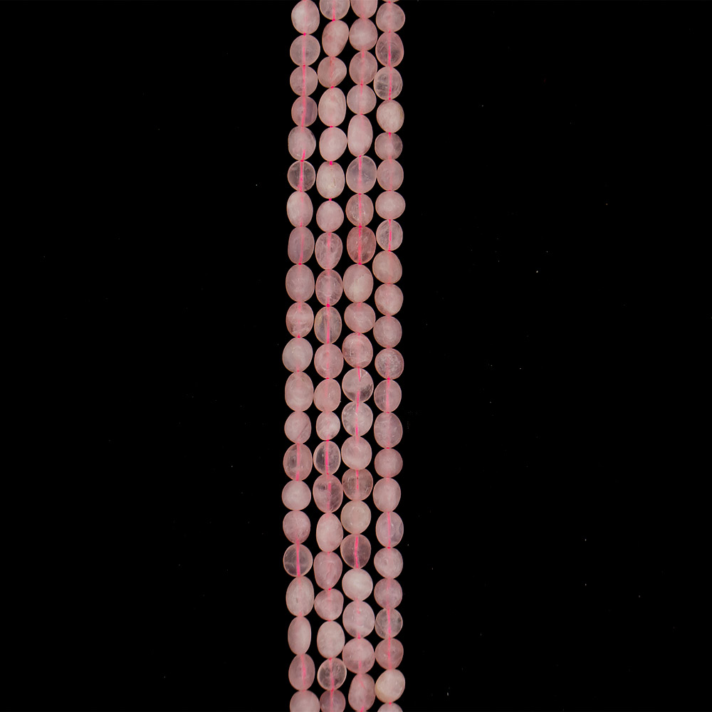 Фото товара розовый кварц галтовка "таблетка" 12*10 мм