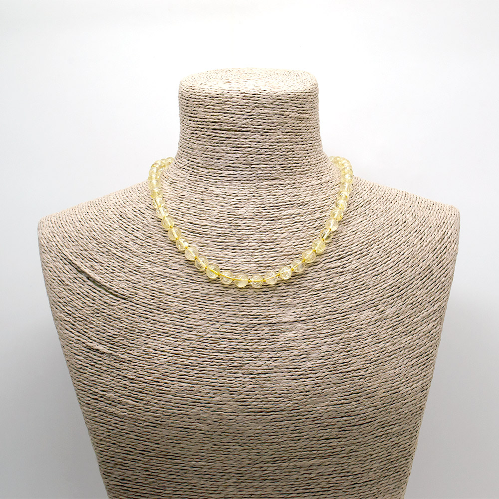 Фото товара бусы из цитрина 8 мм