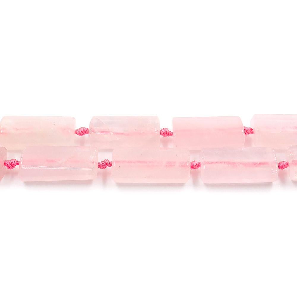 Розовый кварц прямоугольник граненый 27*13 мм