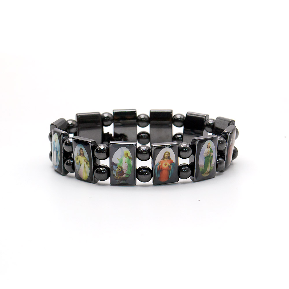 Фото товара браслет из гематита сегмент с иконками 2