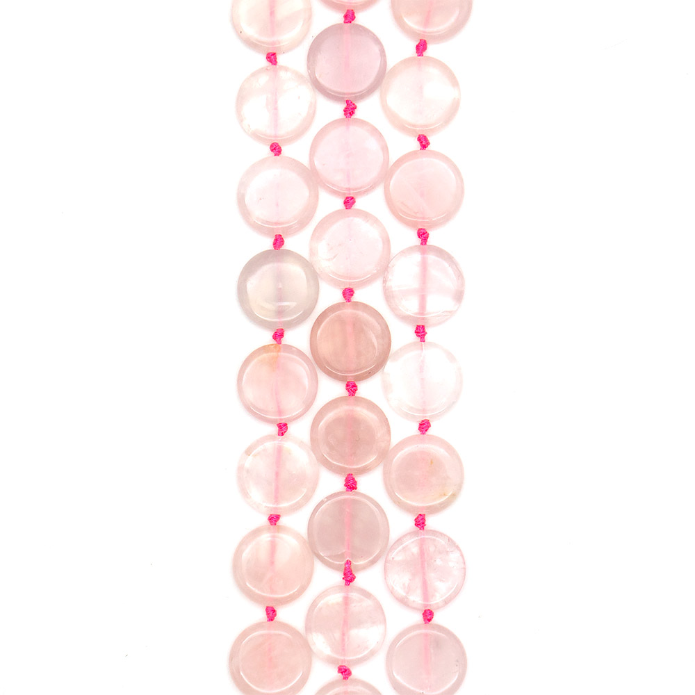 Фото товара розовый кварц таблетка круглая 25 мм