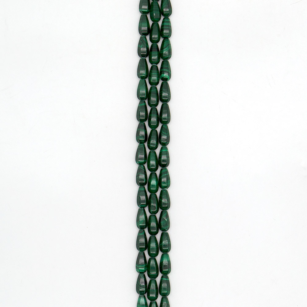 Фото товара малахит натура капля граненая 15*7 мм