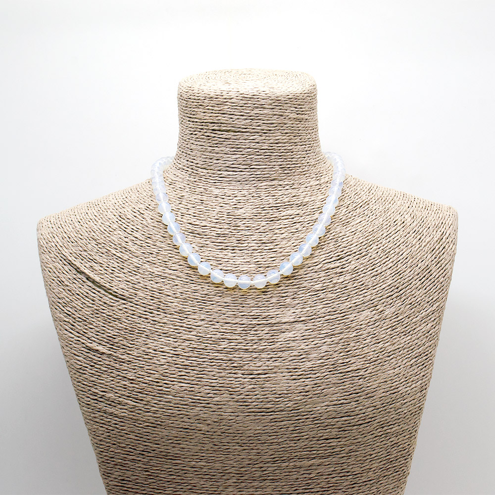 Фото товара бусы из лунного камня имитации шар 8 мм