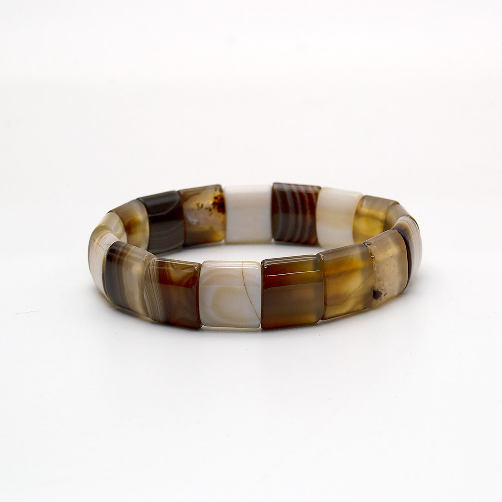 Фото товара браслет из агата коричневого сегмент 15*13 мм