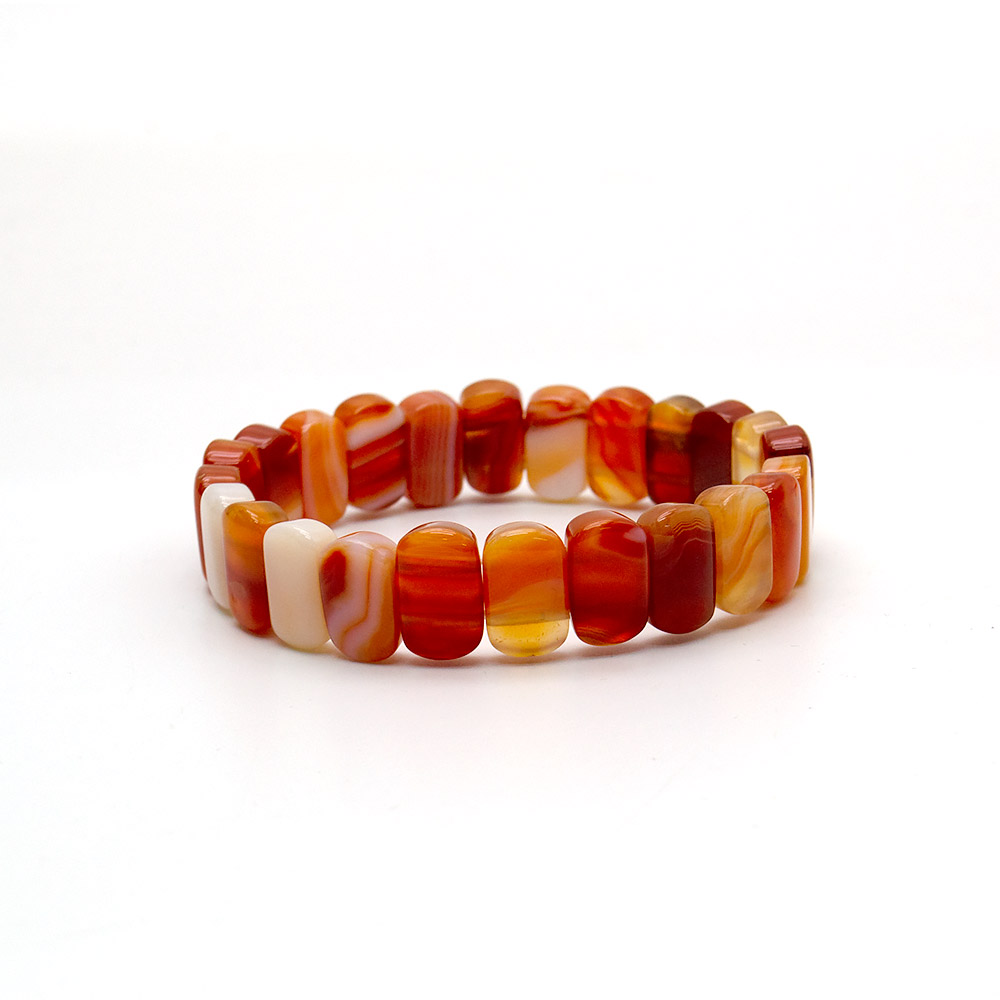 Фото товара браслет из агата цвет сердолик сегмент 14*9 мм