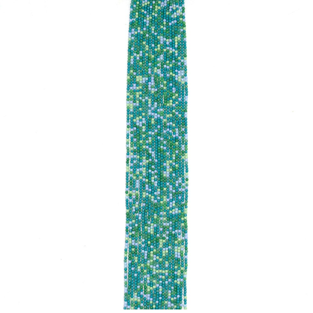 Фото товара ювелирное стекло бирюзовый микс шар 2 мм грань