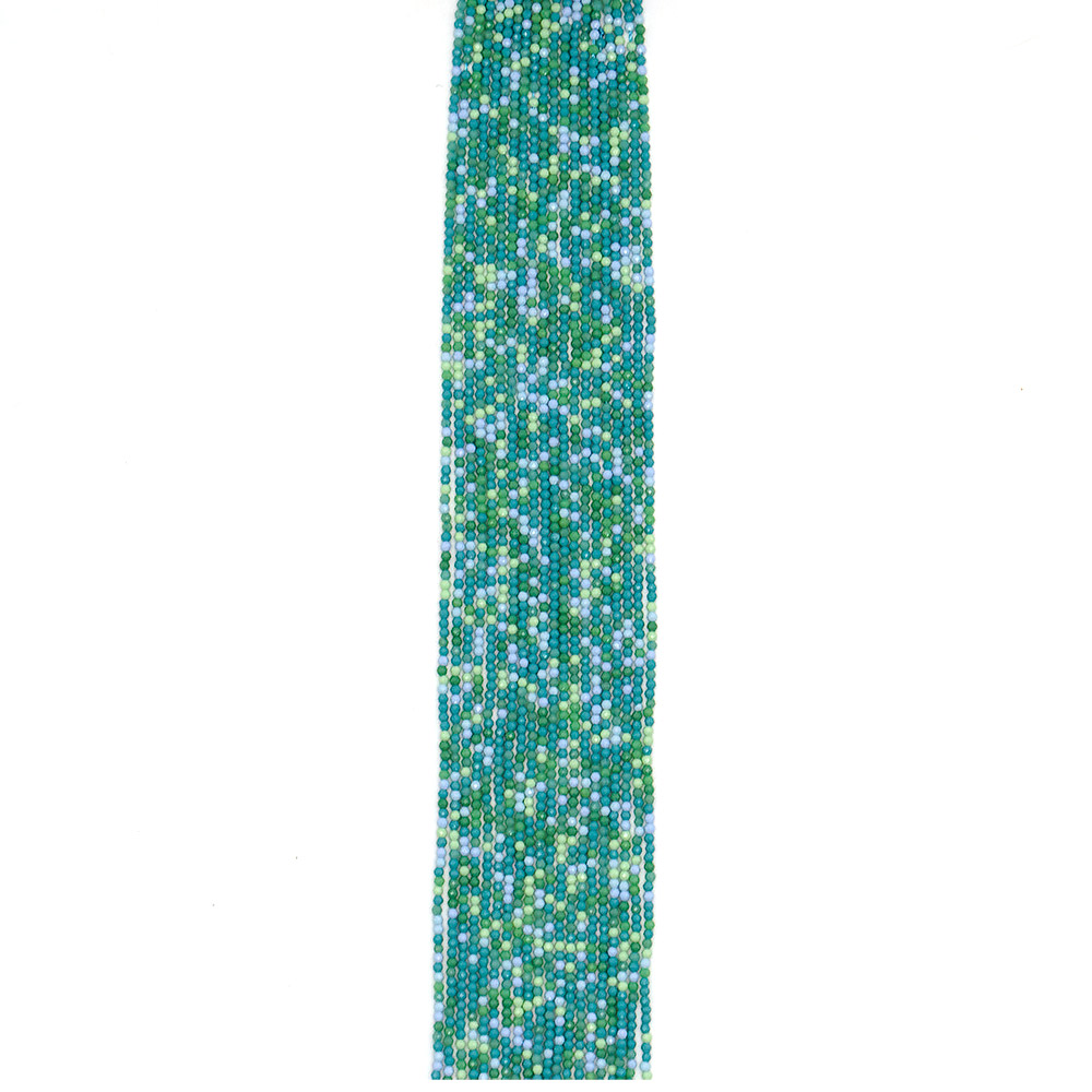 Ювелирное стекло бирюзовый микс 2 мм грань