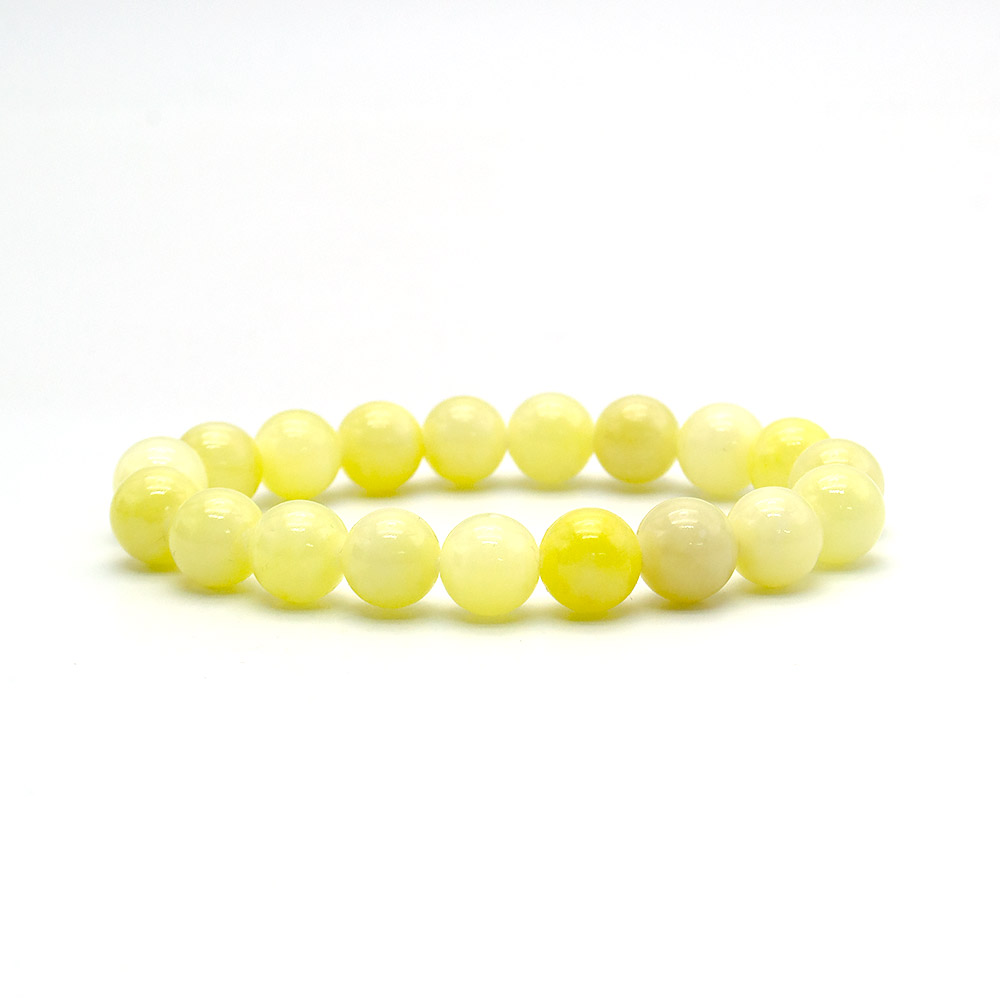 Фото товара браслет из кальцита цвет желтый 10 мм