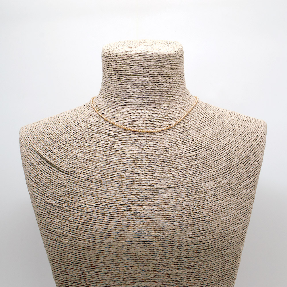 Фото товара бусы-чокер из циркона цвет солнечный  шар 2 мм грань