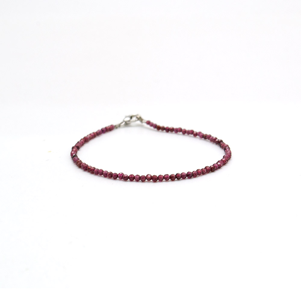 Фото товара браслет из граната 2 мм грань