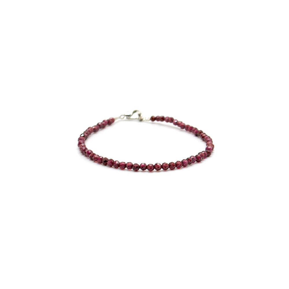 Фото товара браслет из граната 2,5 мм грань