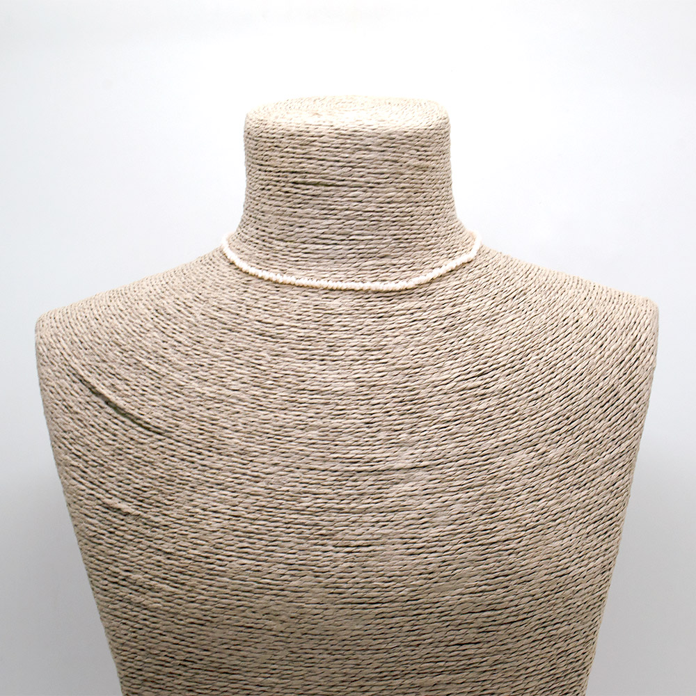 Фото товара бусы-чокер "елочка" с алмазной гранью бледно-розовый матовый 3*3 мм